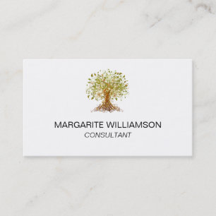 Tarjeta de visita modernista del árbol 13