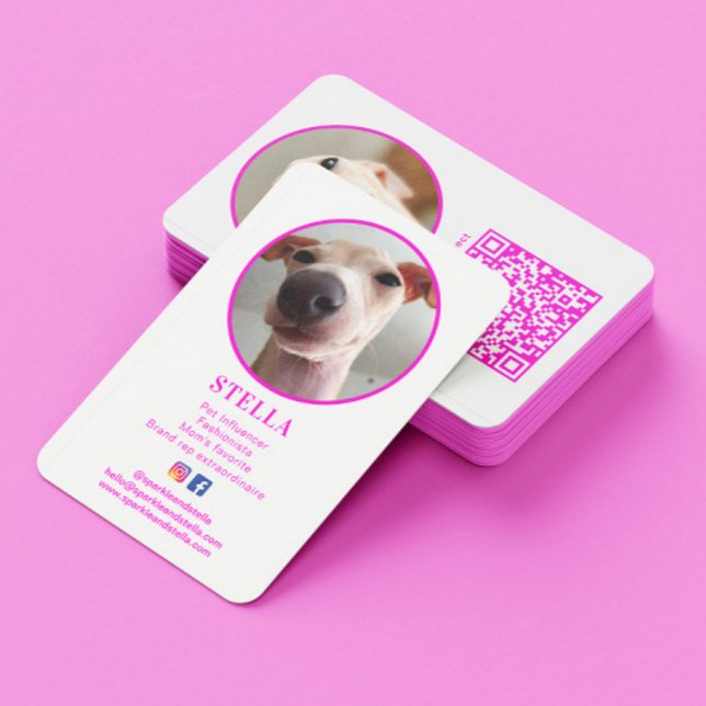 Tarjeta De Visita Moderno 2 Mascota de fotografía de perro en medios (Subido por el creador)