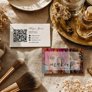 Tarjeta De Visita Moderno 3 Artista de maquillaje fotográfico Código