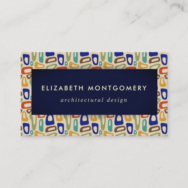 Tarjeta De Visita Moderno a mediados del siglo XX (Anverso)