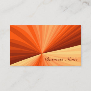 Tarjeta De Visita Moderno abstracto gráfico fractal de naranja rojo 