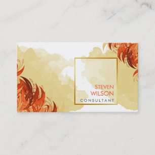 Tarjeta De Visita Moderno acuarela Floral Elegante Artista