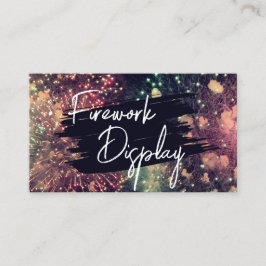 Tarjeta De Visita Moderno Añadir tu código QR Firework Display Compa