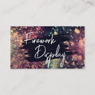 Tarjeta De Visita Moderno Añadir tu código QR Firework Display Compa