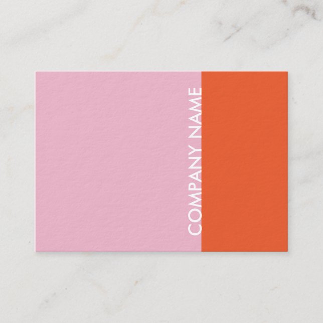 Tarjeta De Visita Moderno anaranjado rosado (Anverso)