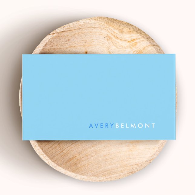 Tarjeta De Visita Moderno Aqua Blue Profesional Minimalista (Subido por el creador)