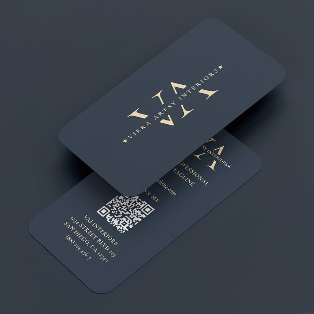 Tarjeta De Visita Moderno Arquitecto Diseñador Interior Monograma Az (Subido por el creador)
