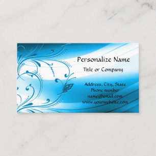 Tarjeta De Visita Moderno Art Deco Azul Profesional