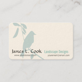 Tarjeta De Visita Moderno Art Whimsical Blue Bird Profesional