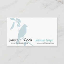 Tarjeta De Visita Moderno Art Whimsical Blue Bird Profesional