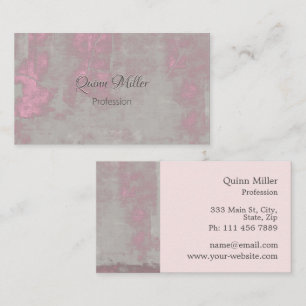 Tarjeta De Visita Moderno arte rústico elegante gris rosa Nr42