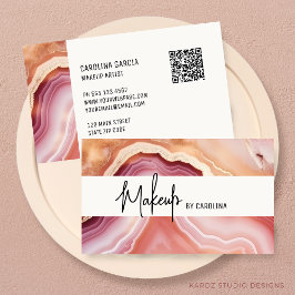 Tarjeta De Visita Moderno artista de maquillaje de lujo