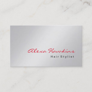 Tarjeta De Visita Moderno artista de maquillaje de pelo rojo gris