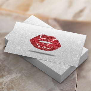 Tarjeta De Visita Moderno artista de maquillaje Purpurina de los lab