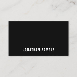 Tarjeta De Visita Moderno B&W profesional elegante Minimalista