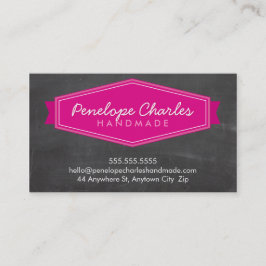 Tarjeta De Visita MODERNO BADGE LOGO brillante pizarra en negrita ro