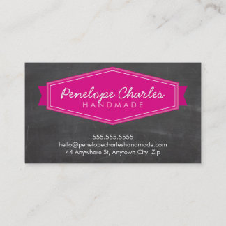 Tarjeta De Visita MODERNO BADGE LOGO brillante pizarra en negrita ro