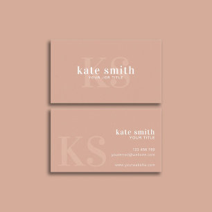 Tarjeta De Visita Moderno Beige Elegante Profesional