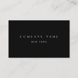 Tarjeta De Visita Moderno Black White Sleek Luxury Company Typograph