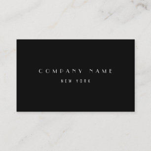 Tarjeta De Visita Moderno Black White Sleek Luxury Company Typograph