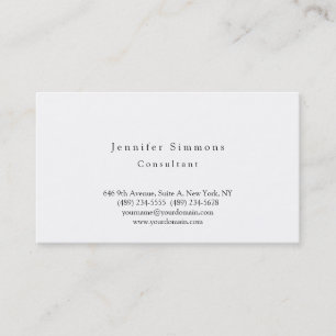 Tarjeta De Visita Moderno blanco negro elegante