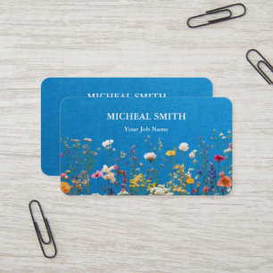 Tarjeta De Visita Moderno Boho Floral Kraft