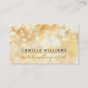 Tarjeta De Visita MODERNO BOKEH whimsical elegante dorado negro