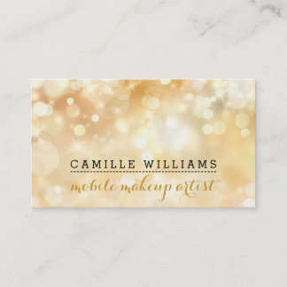 Tarjeta De Visita MODERNO BOKEH whimsical elegante dorado negro