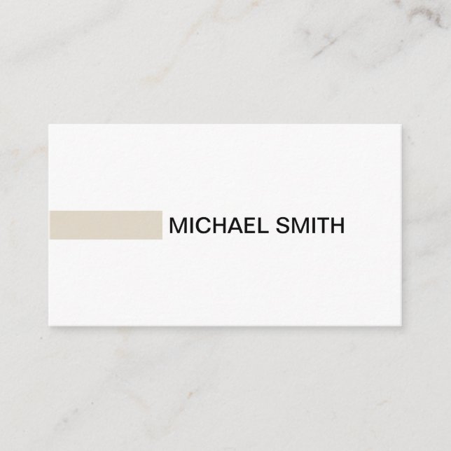Tarjeta De Visita Moderno Bone Elegante Profesional Platón Blanco (Anverso)