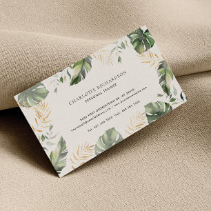 Tarjeta De Visita Moderno Botánico Elegante