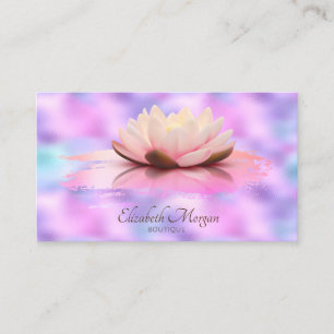 Tarjeta De Visita Moderno brote de brocha de Lotus Holographic Irien