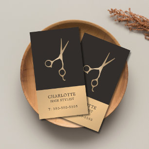 Tarjeta De Visita Moderno Chic Elegante Falso Cobre Pelo Estilista