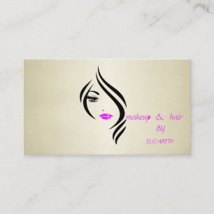 Tarjeta De Visita Moderno Chic Profesional - Maquillaje y Peinado