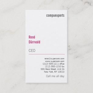 Tarjeta De Visita Moderno, claro, audaz, impresionante