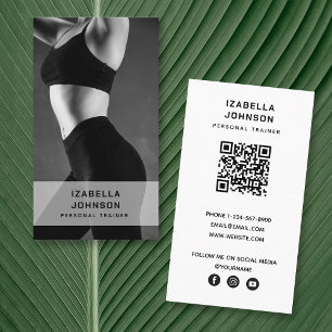 Tarjeta De Visita Moderno código QR para la aptitud del formador per