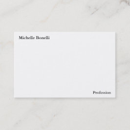 Tarjeta De Visita Moderno contemporáneo sencillo blanco Minimalista