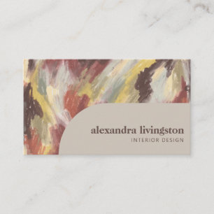 Tarjeta De Visita Moderno Creativo Abstracto Terroso Marrón Profesio
