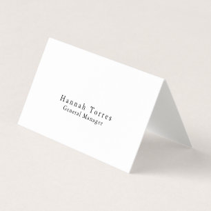 Tarjeta De Visita Moderno creativo simple negro y blanco de moda