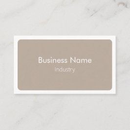 Tarjeta De Visita Moderno crema marrón simple Minimalista horizontal