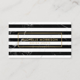 Tarjeta De Visita Moderno Diseñador de interiores de bandas de mármo