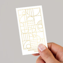 Moderno Diseñador Geométrico Art Deco Faux Gold