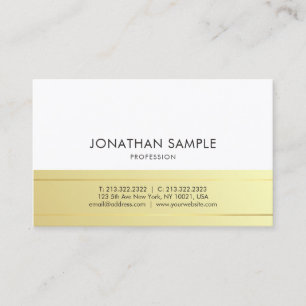 Tarjeta De Visita Moderno diseño creativo moderno Gold Look Lujoso