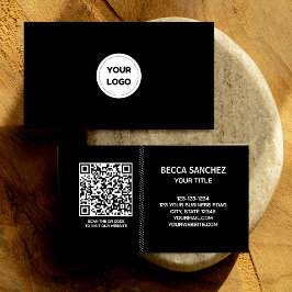 Tarjeta De Visita Moderno diseño minimo simple genérico código QR