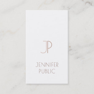 Tarjeta De Visita Moderno diseño monogramado de estilo elegante