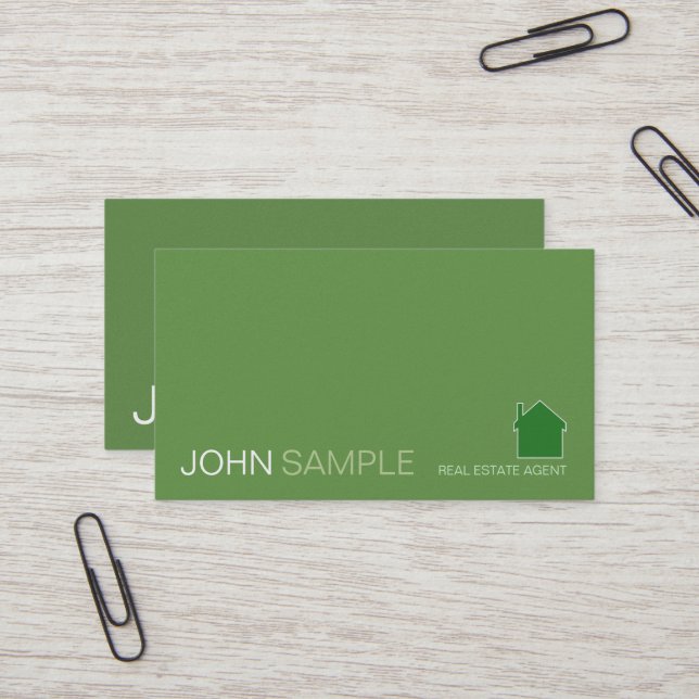 Tarjeta De Visita Moderno Diseño Profesional Elegante Inmobiliaria (Anverso/Reverso In Situ)