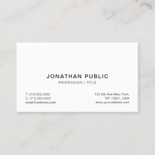 Tarjeta De Visita Moderno diseño sencillo elegante Personalizado pro