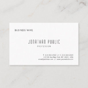 Tarjeta De Visita Moderno Diseño Simple Profesional Elegante Plantil