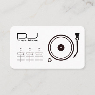 Tarjeta De Visita Moderno DJ profesional reproductor de línea negra