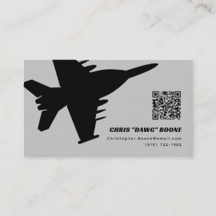 Tarjeta De Visita Moderno EA-18G Productor Jet