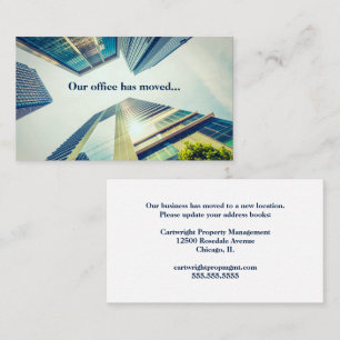 Tarjeta De Visita Moderno edificio de oficinas Cambio de dirección M